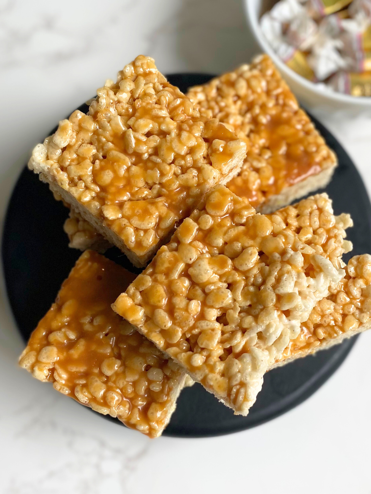 salted caramel rice krispie treats