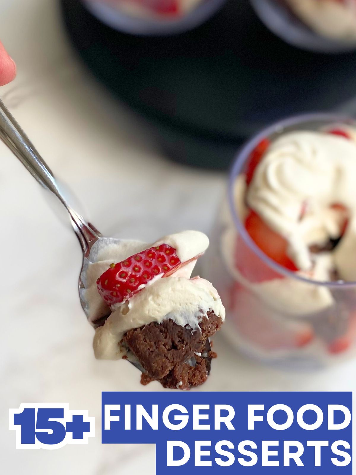 strawberry brownie parfaits