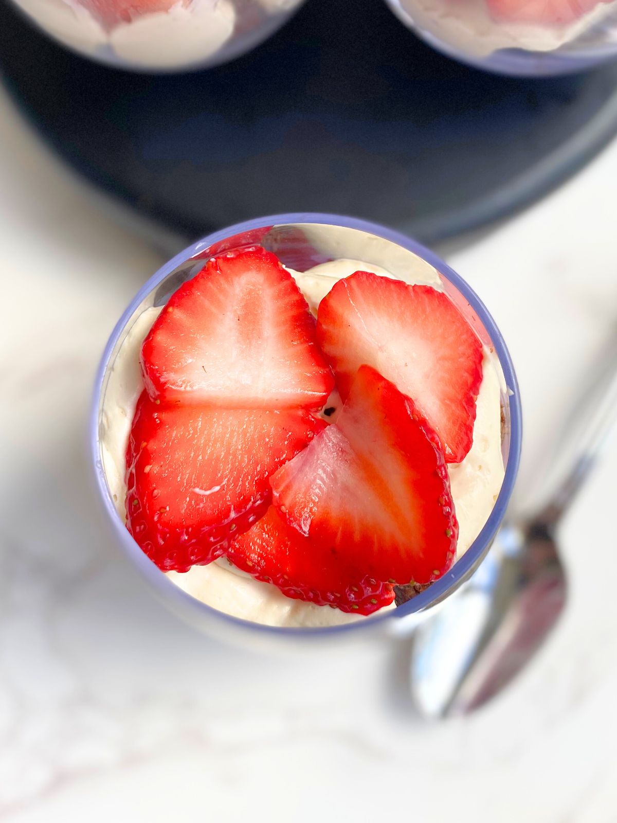 strawberry brownie parfait
