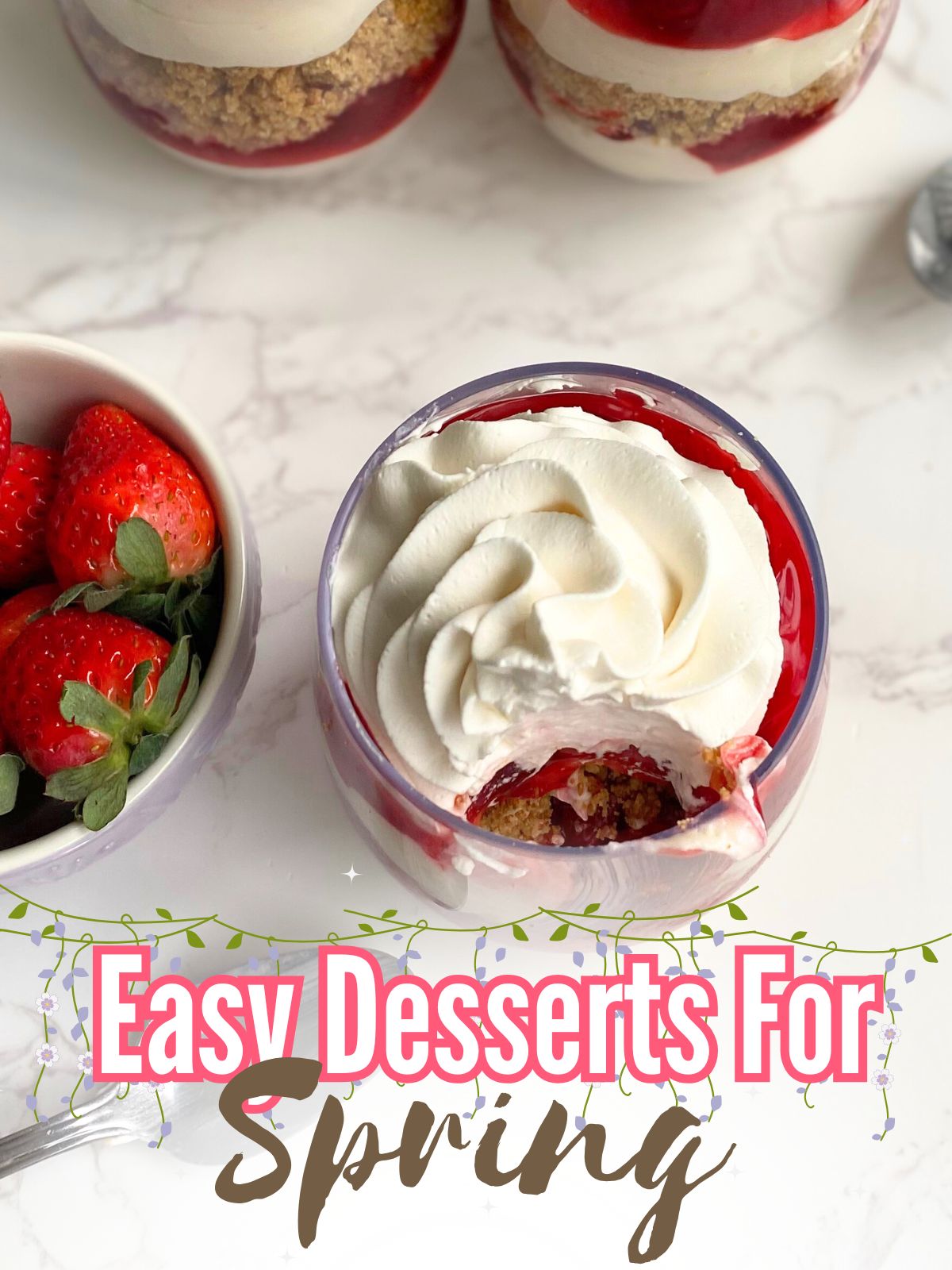 strawberry cheesecake parfaits