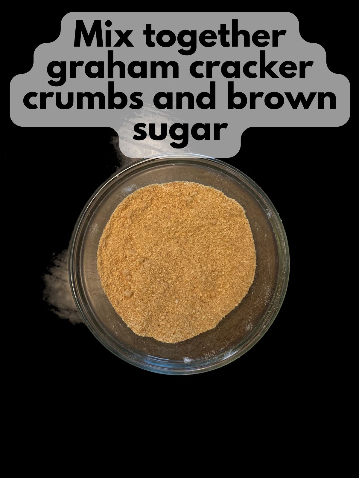 graham cracker crumbs with brown sugar mixed in
