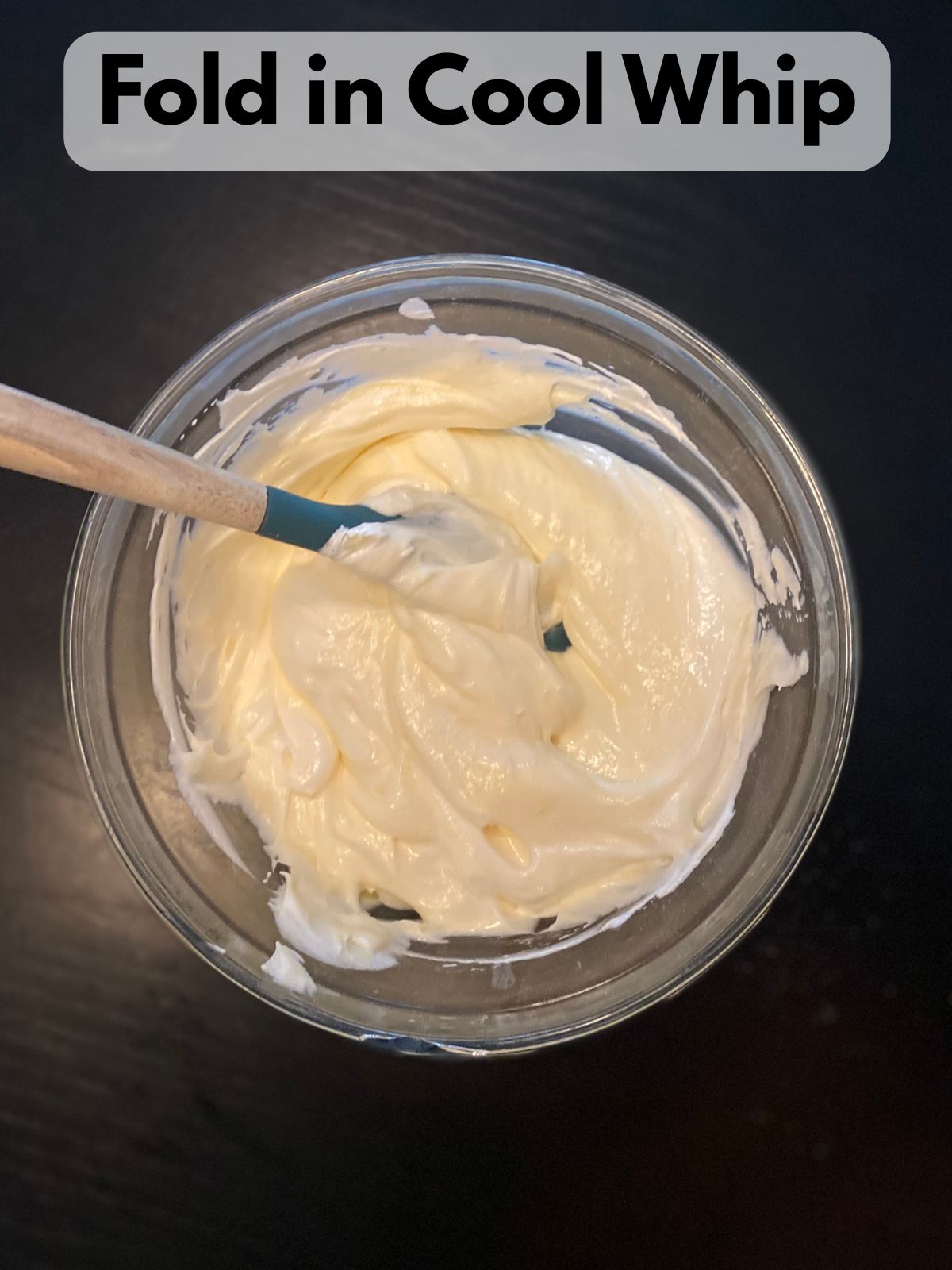 cheesecake pudding with cool whip folded in