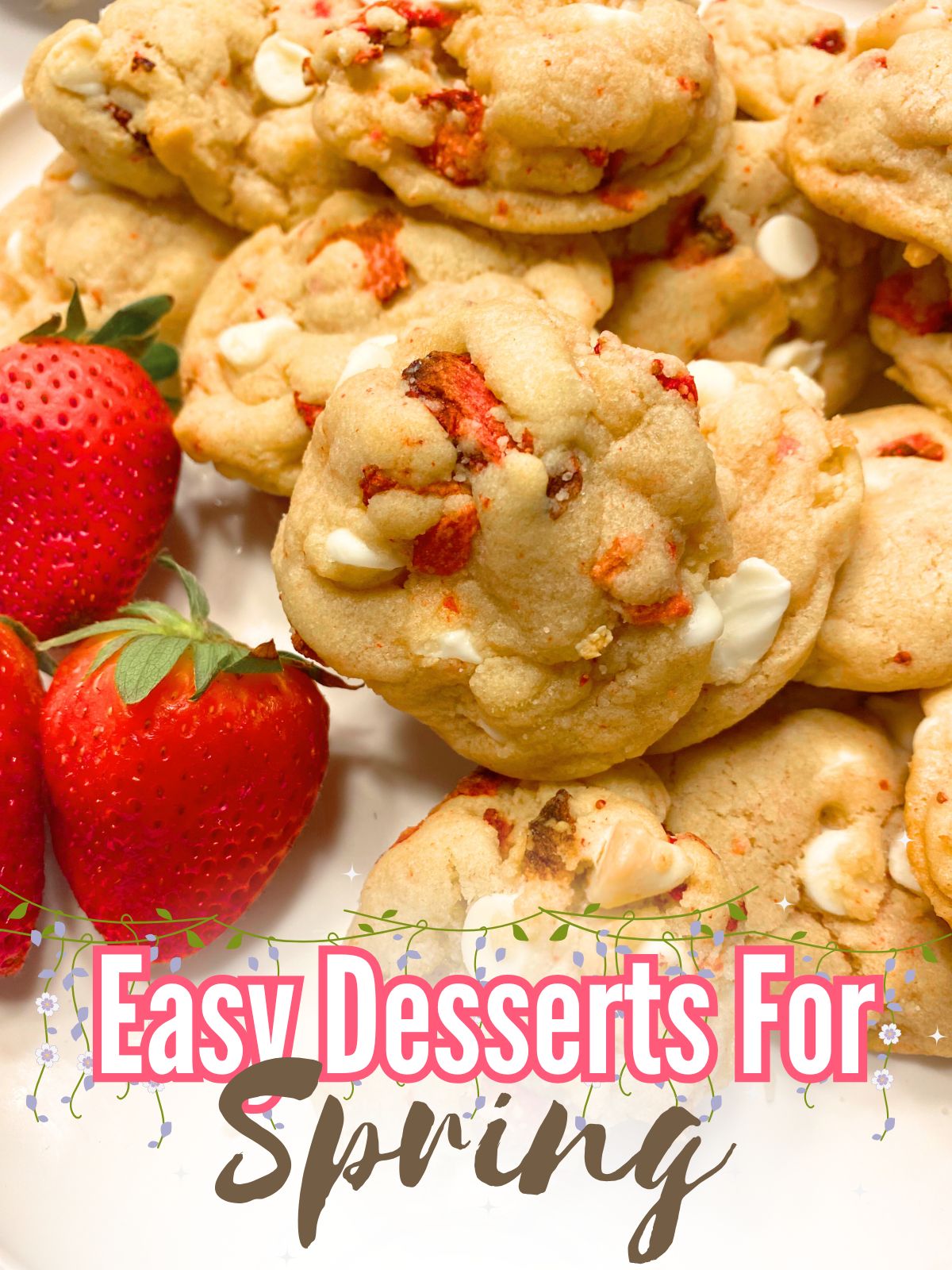 strawberry white chocolate cookies