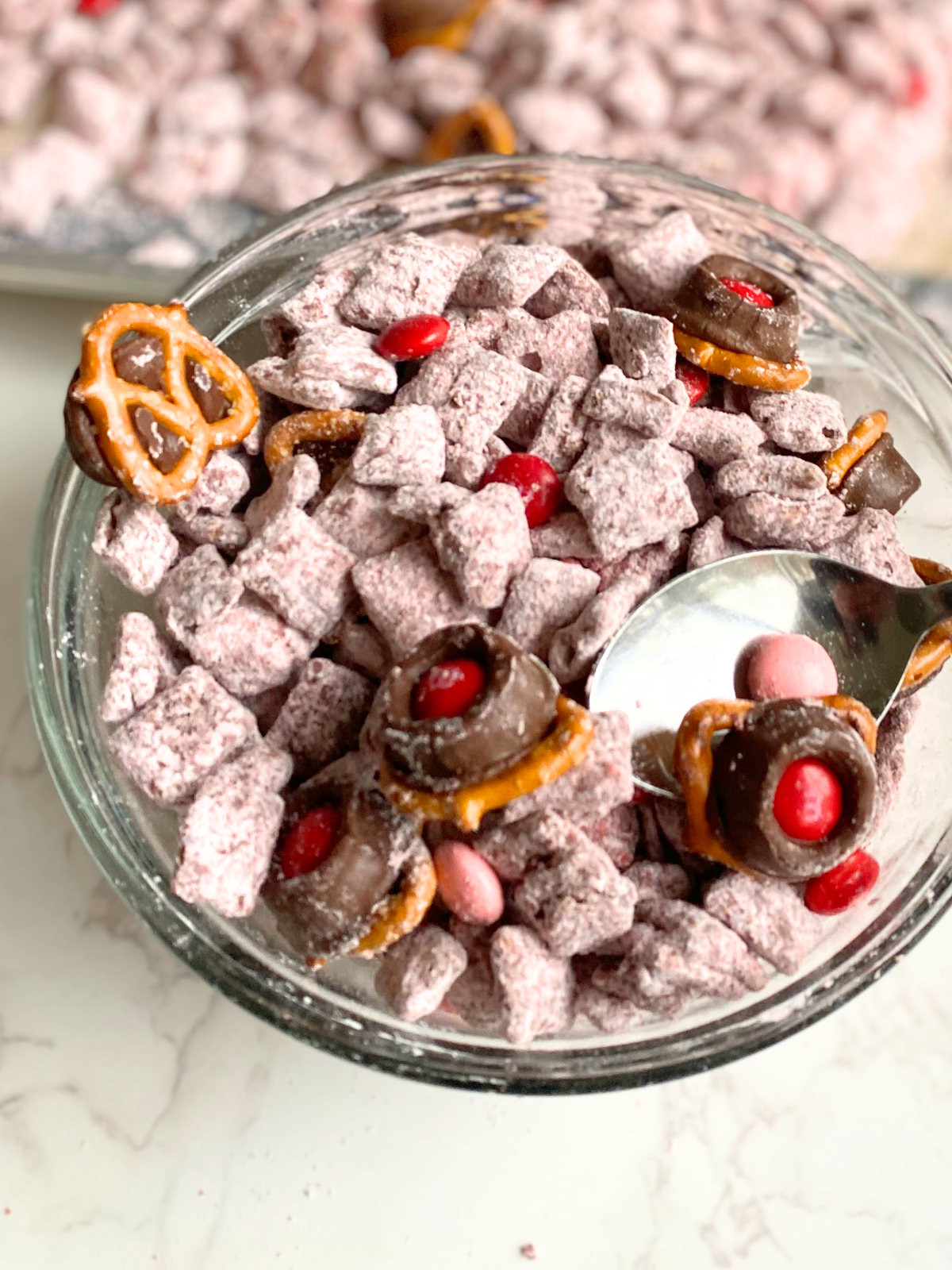valentine's day puppy chow