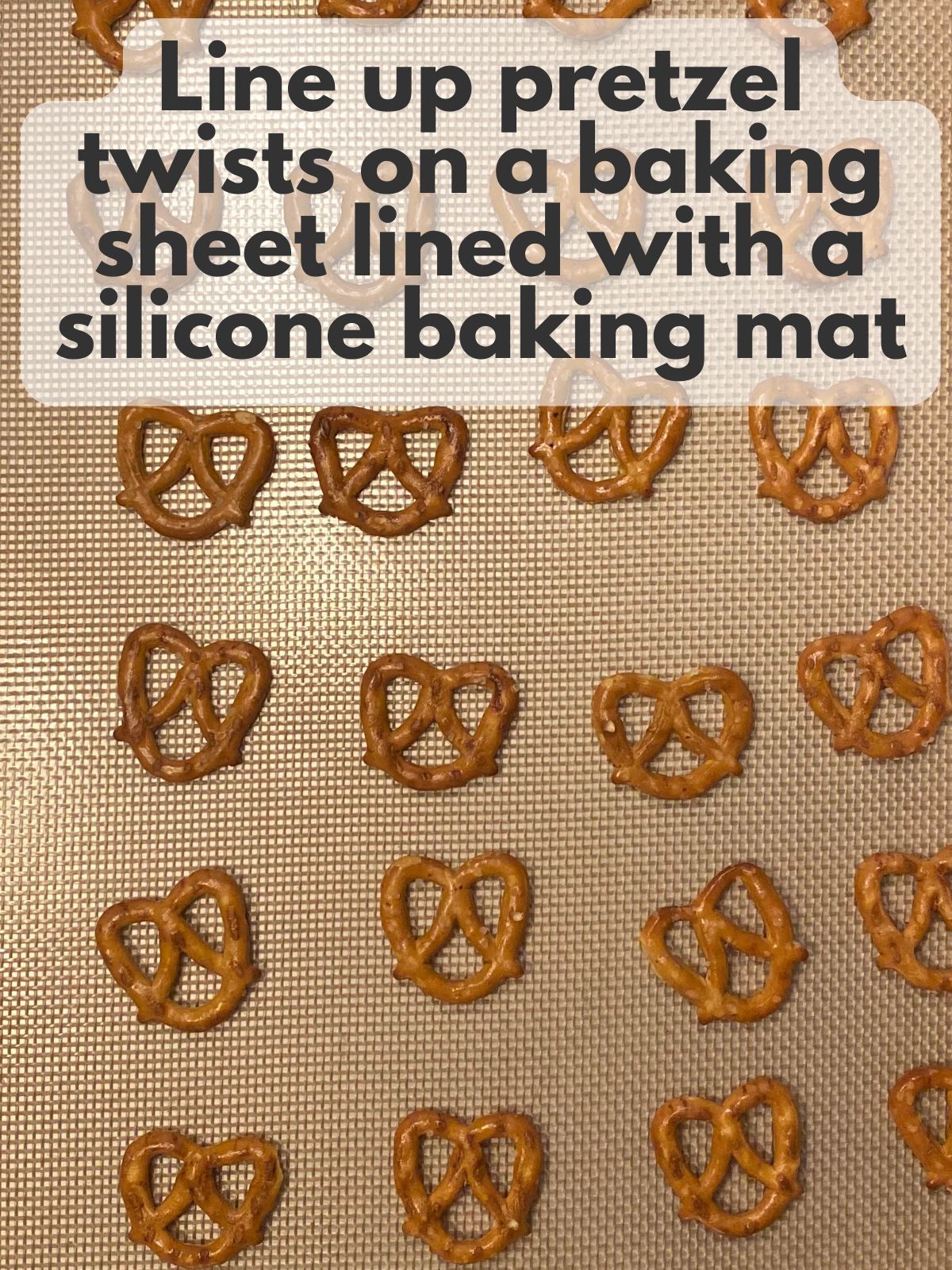 pretzels spread on a baking sheet