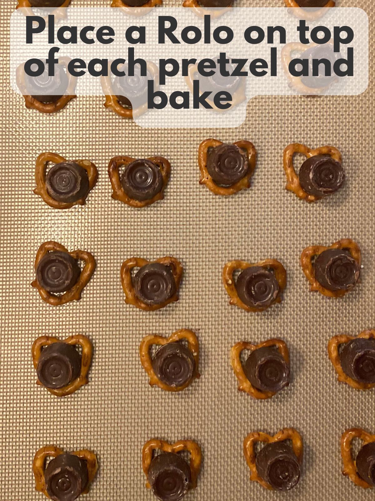 Rolos on top of pretzels