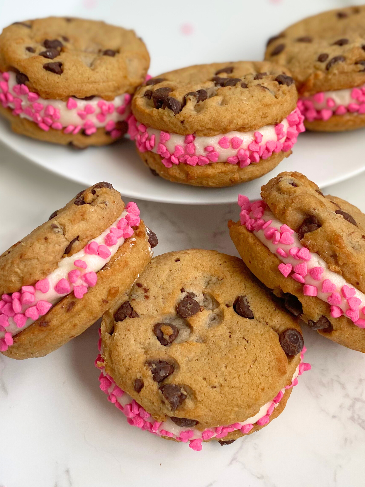valentines day sprinkle sandwich cookies