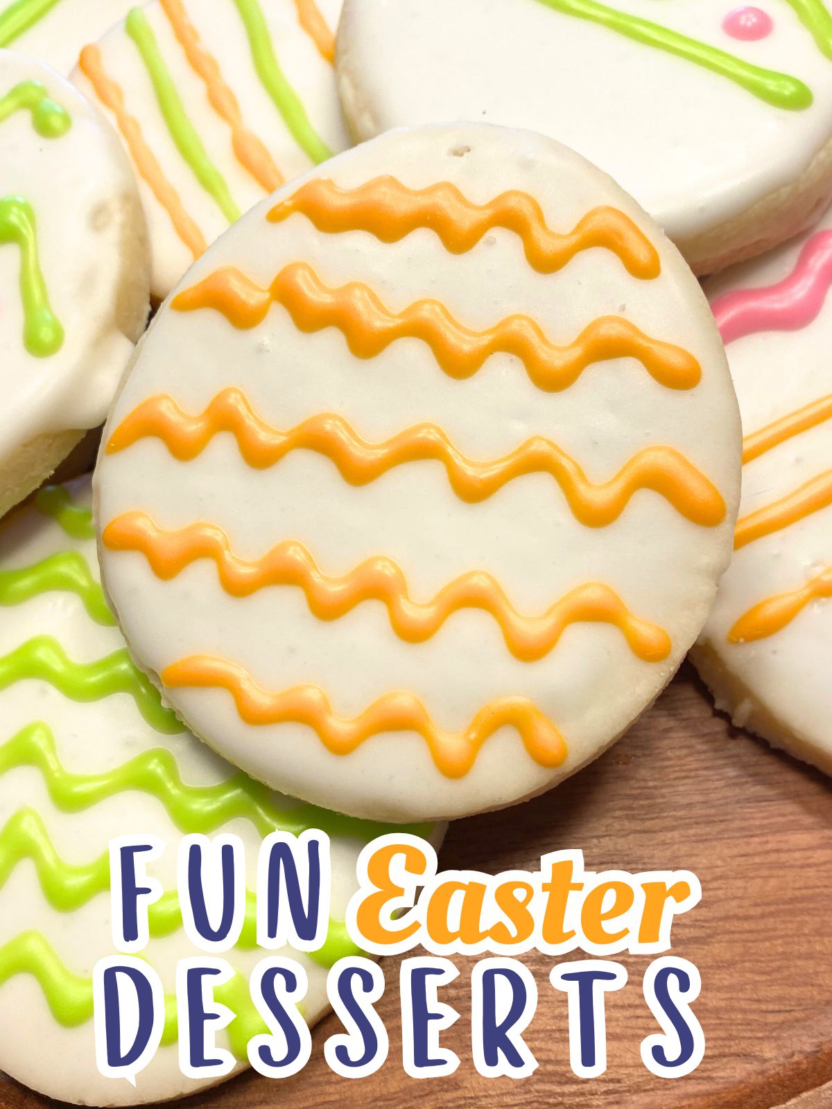 Easter egg cutout cookies