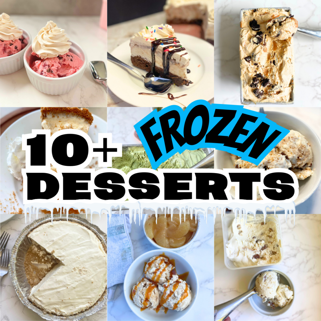 frozen desserts collage