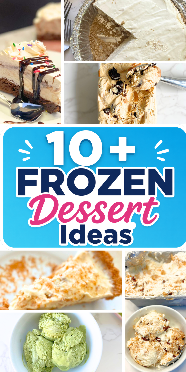 Looking for easy frozen dessert ideas that don't require an oven or hours in the kitchen? This list of 10+ homemade frozen desserts has something for every occasion, from simple no-bake treats to frozen desserts for a crowd. Whether you need a quick weeknight sweet or a make-ahead dessert for your next get-together, these frozen dessert recipes come together fast and taste like you spent all day on them. Save this pin for your next potluck, BBQ, or hot summer day!