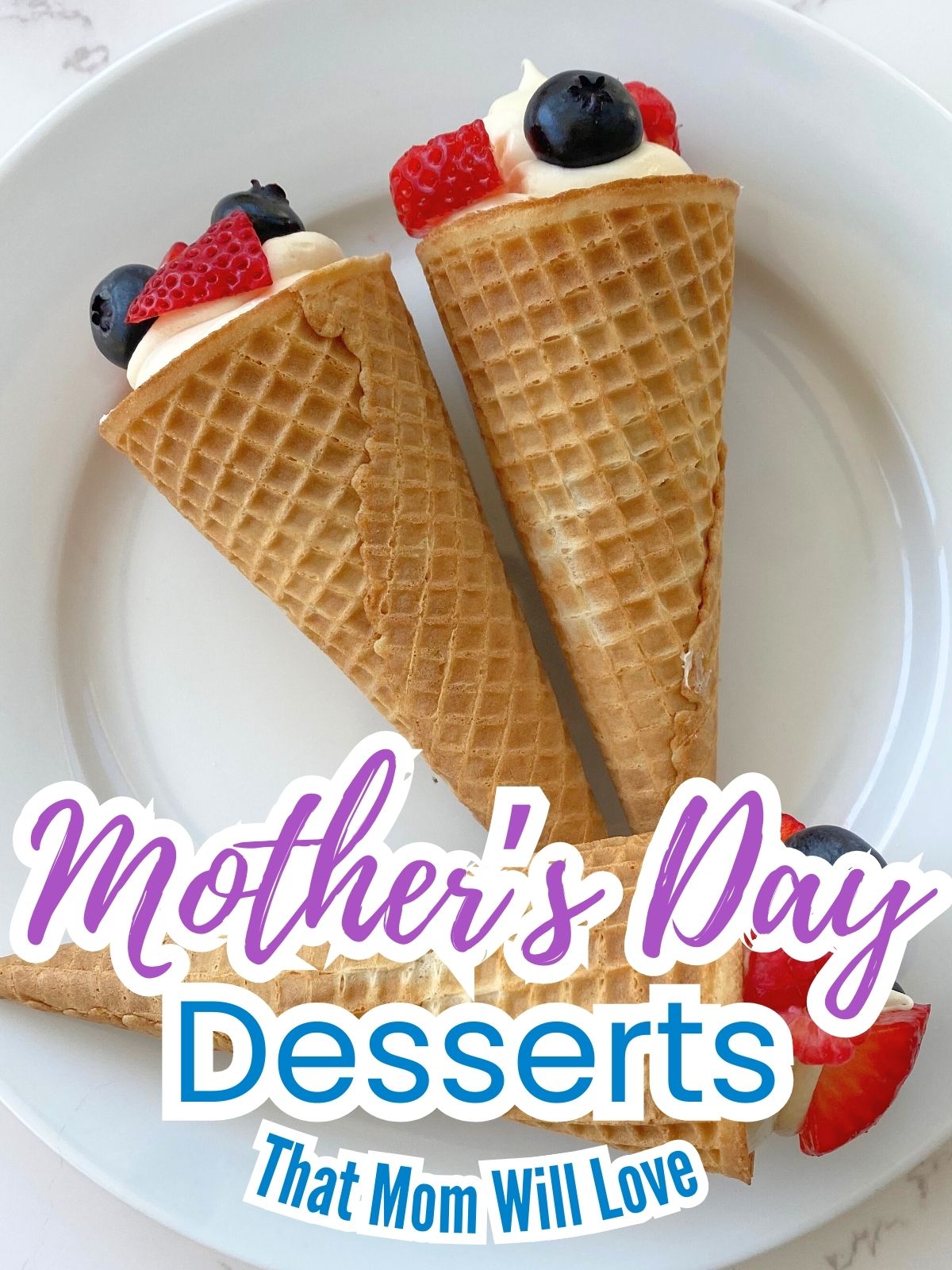 berry cheesecake cones