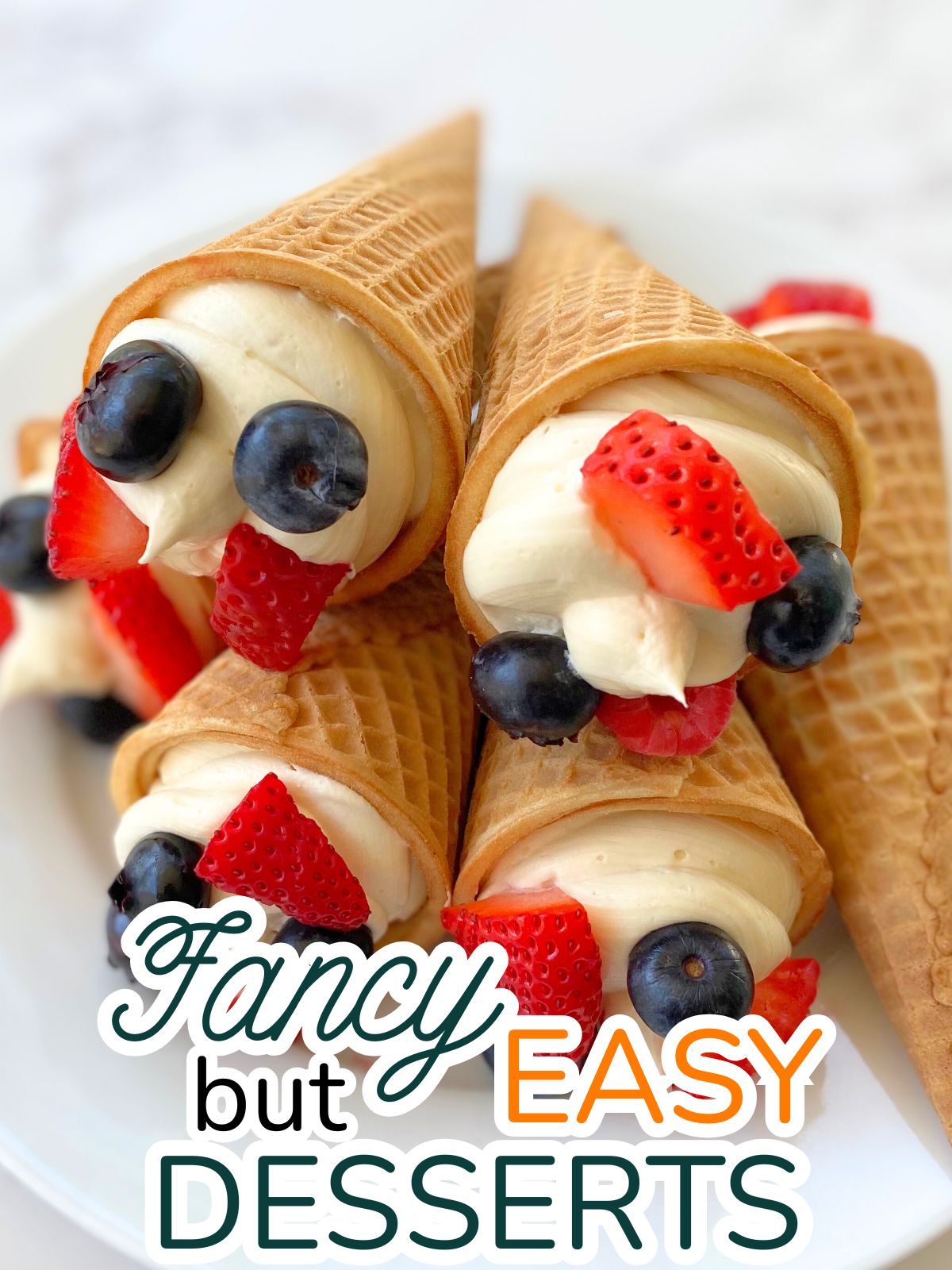 berry cheesecake cones