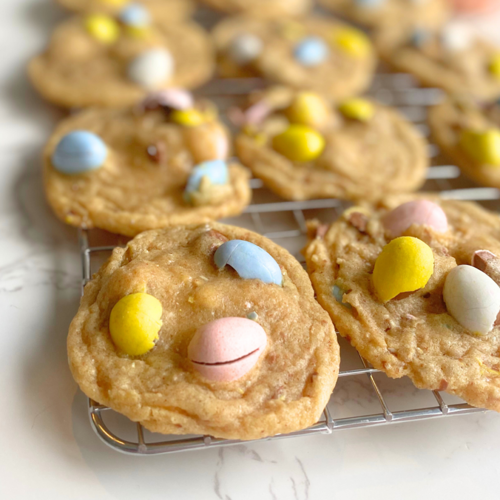brown butter cadbury egg cookies