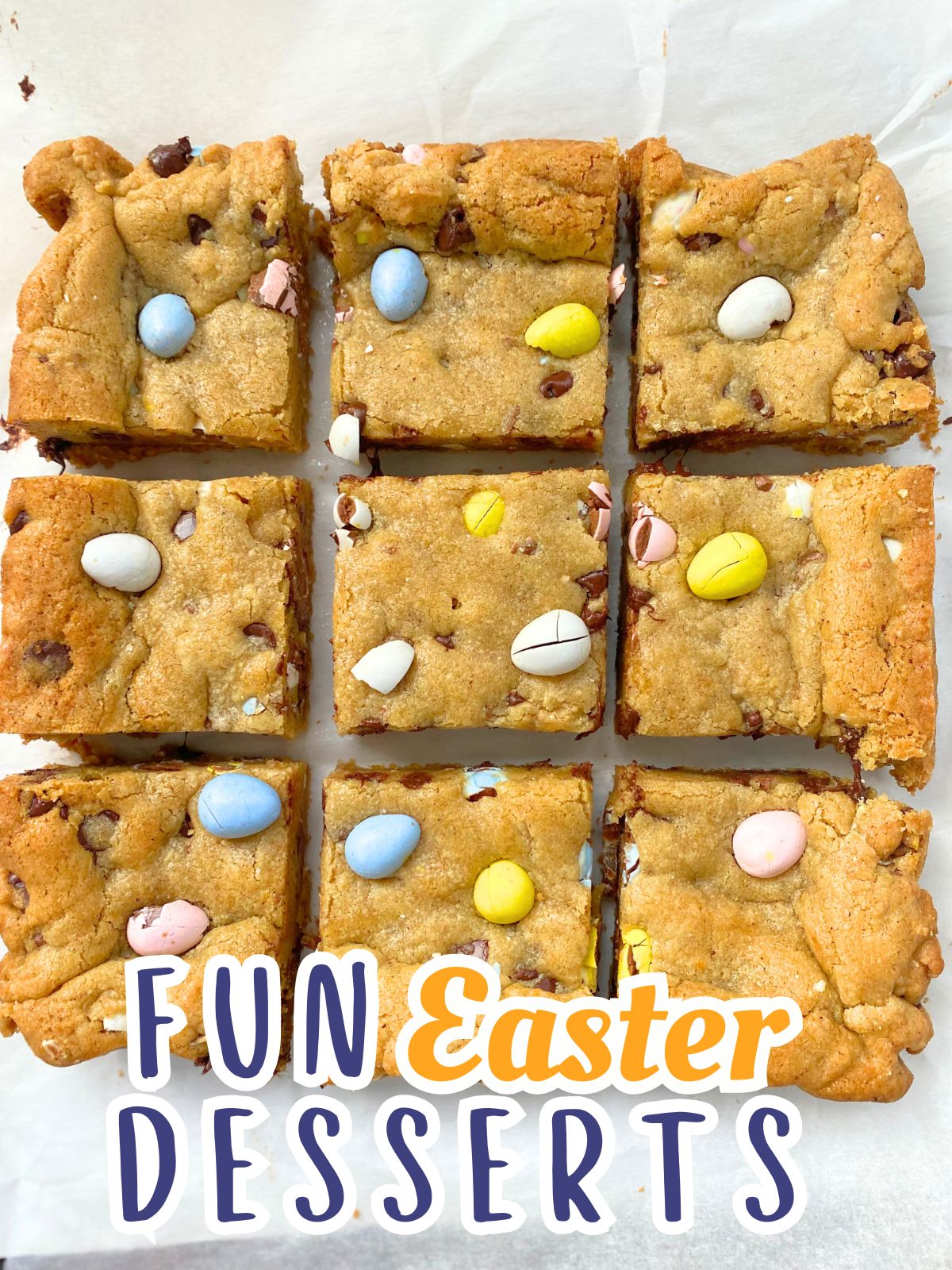 Cadbury mini egg cookie bars
