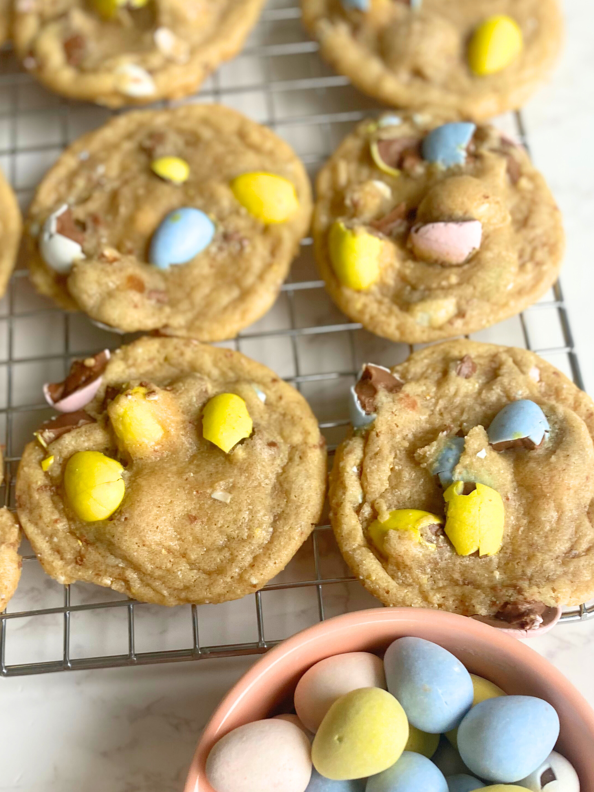 brown butter cadbury egg cookies