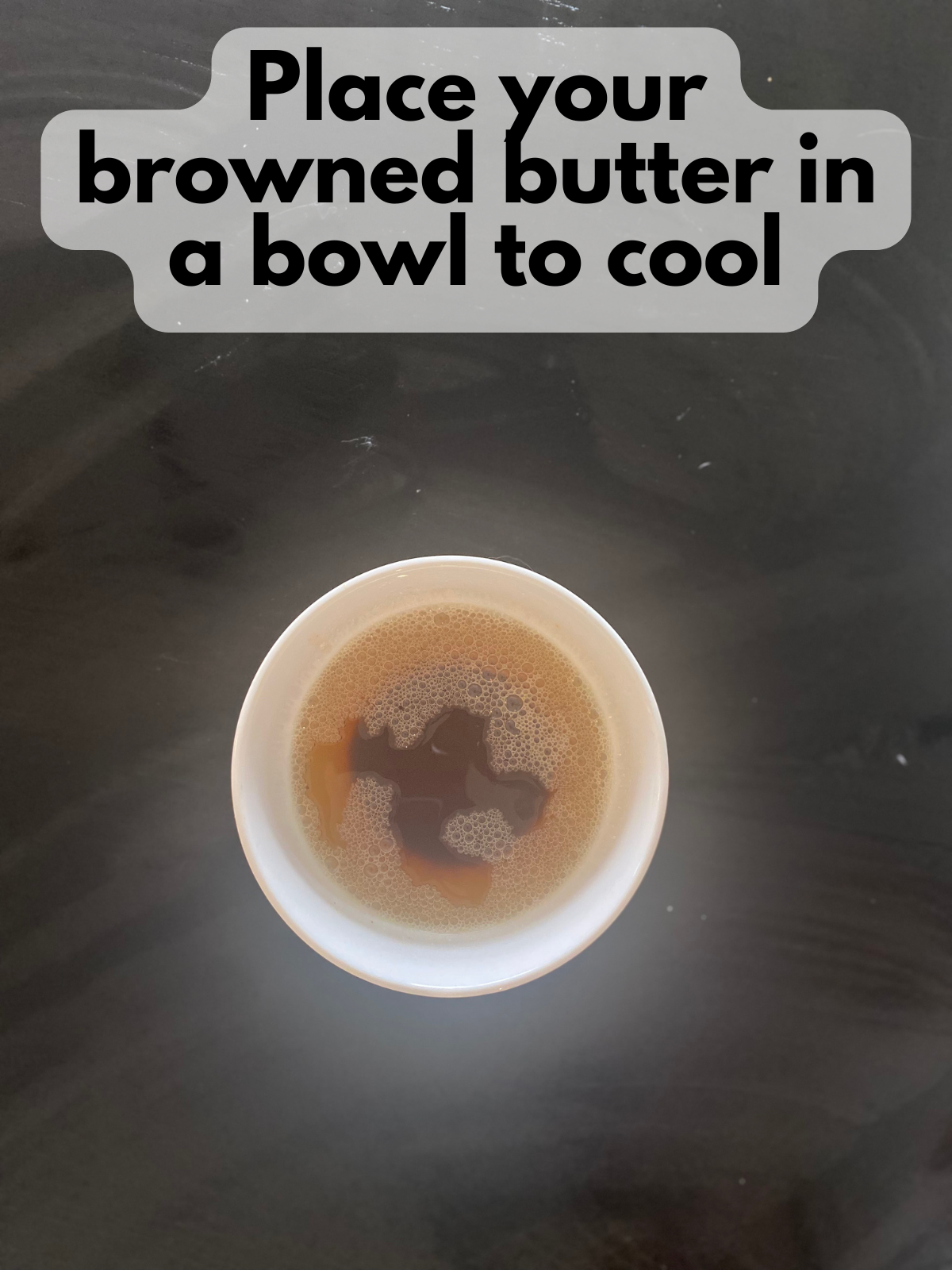 browned butter in a bowl