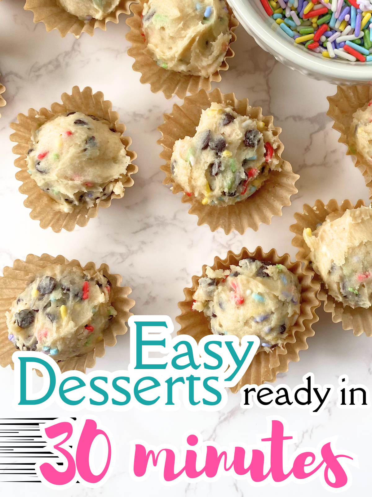 chocolate chip sprinkle cookie dough