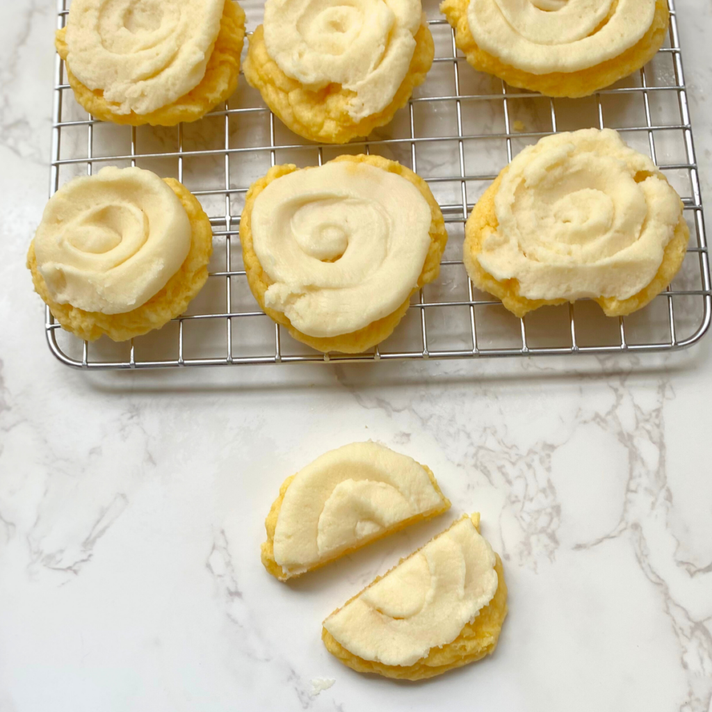 frosted lemon cake mix cookies