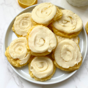 frosted lemon cake mix cookies