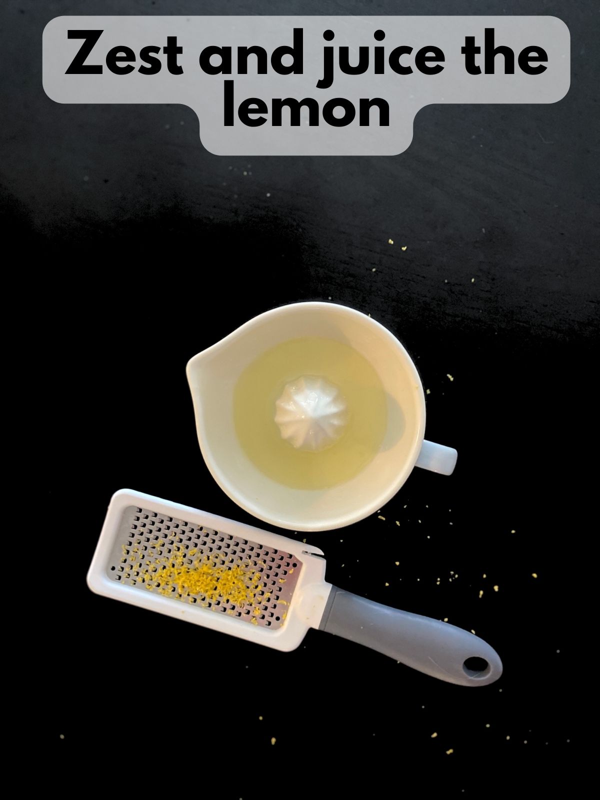 lemon zest and lemon juice