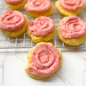 frosted lemon strawberry cake mix cookies