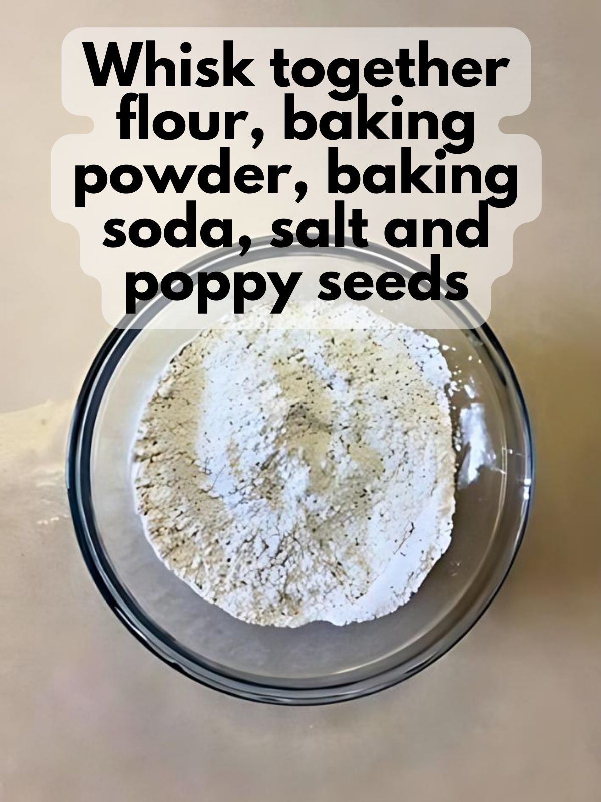 dry ingredients for lemon blueberry bread