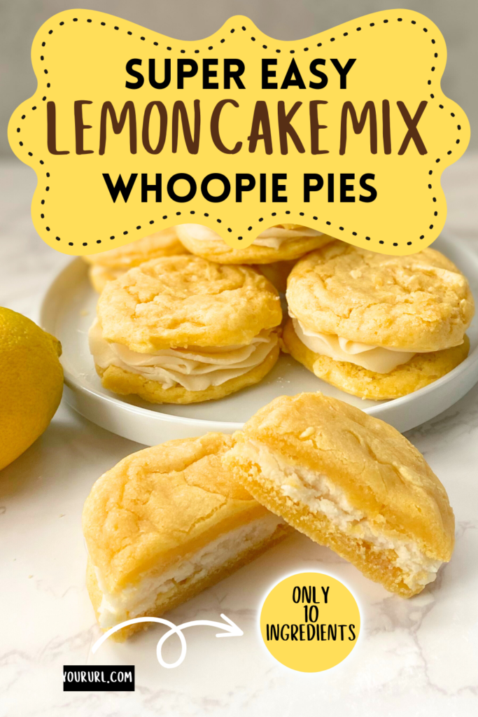 lemon cake mix whoopie pies pin