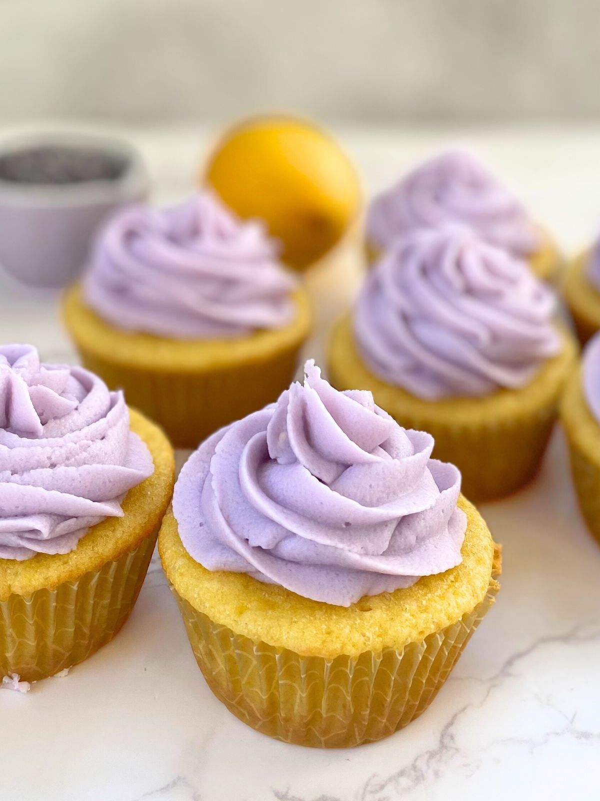 lemon lavender box mix cupcakes