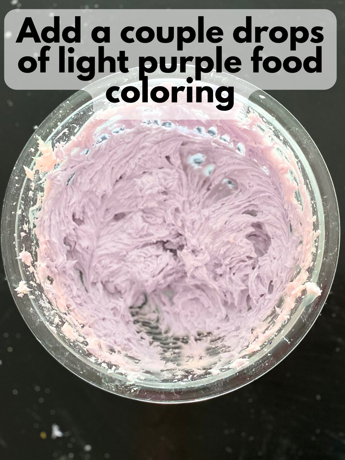 lavender buttercream colored purple