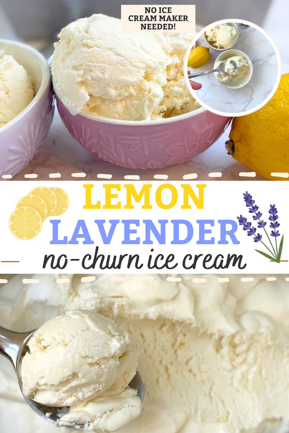 lemon lavender ice cream pin