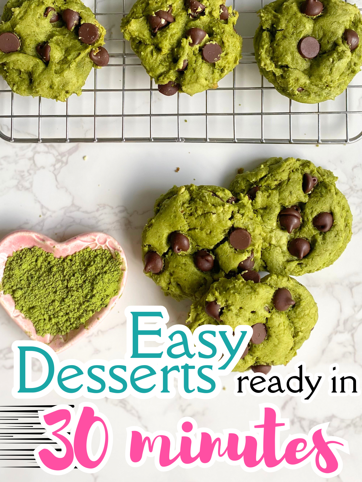 matcha cake mix cookies