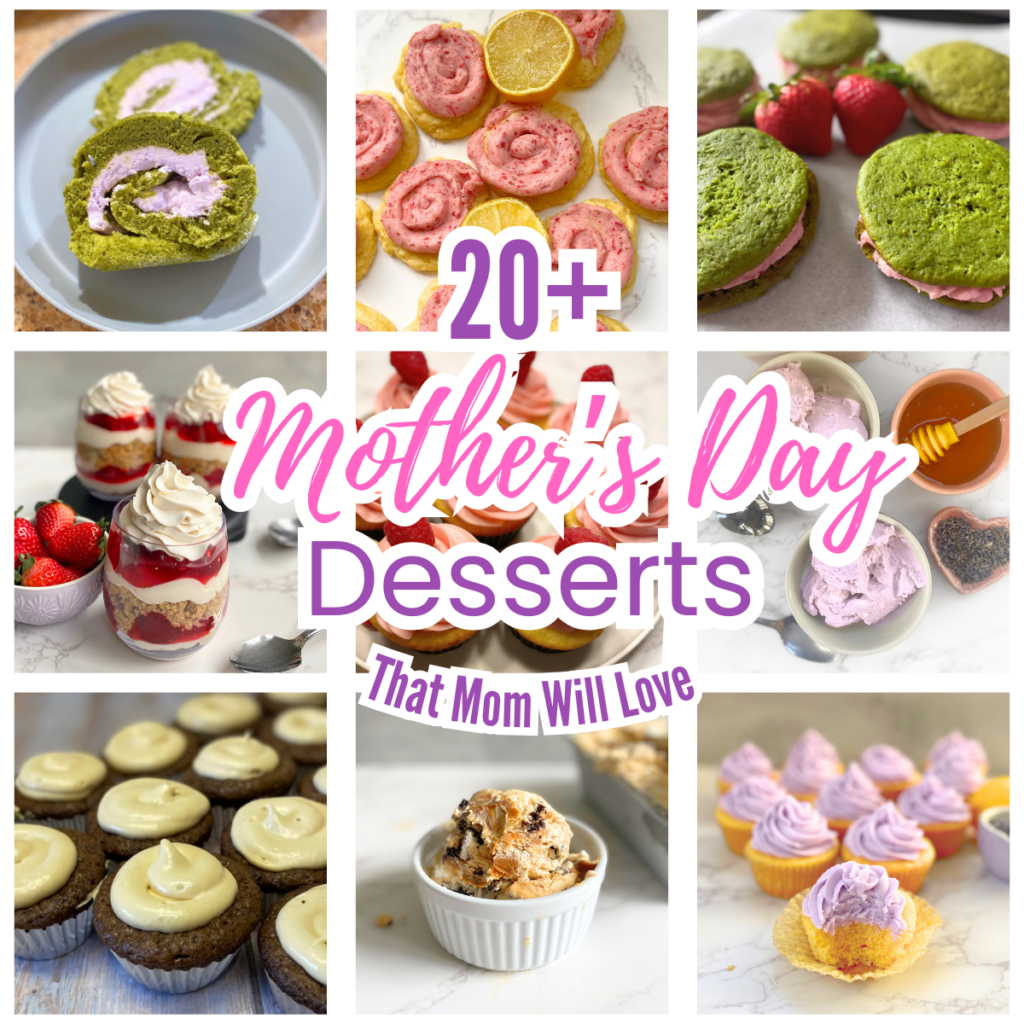mother's day desserts collage