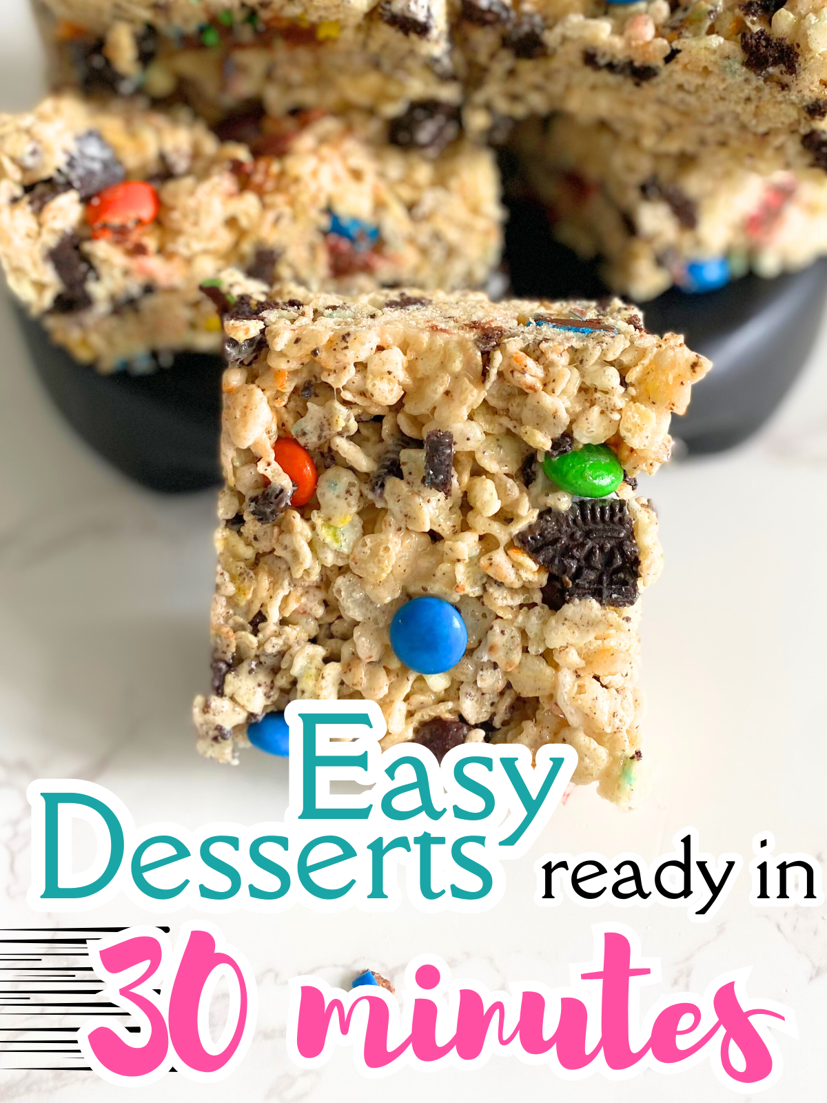 oreo M&M rice krispie treats