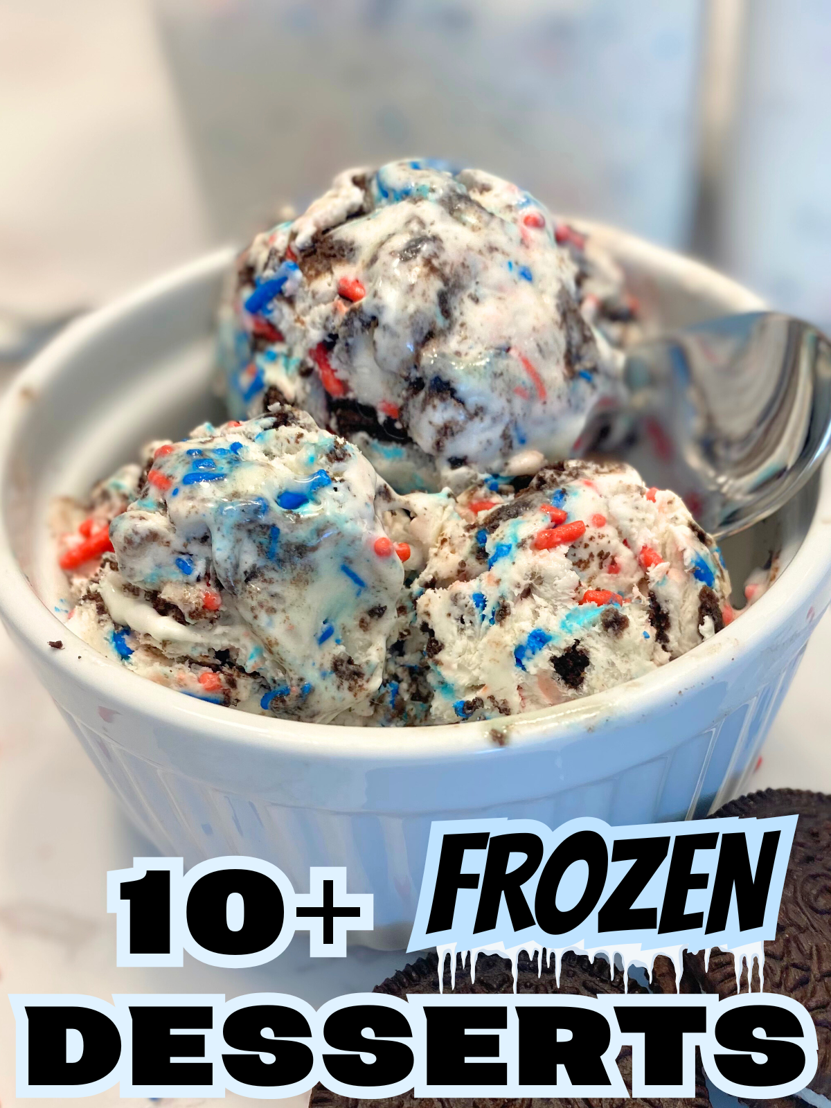 Oreo sprinkle ice cream