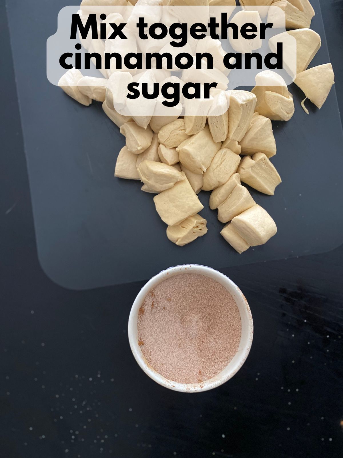 cinnamon sugar in a bowl