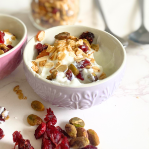 pistachio cranberry granola