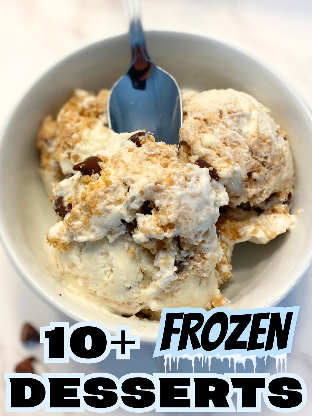 smores ice cream in a bowl