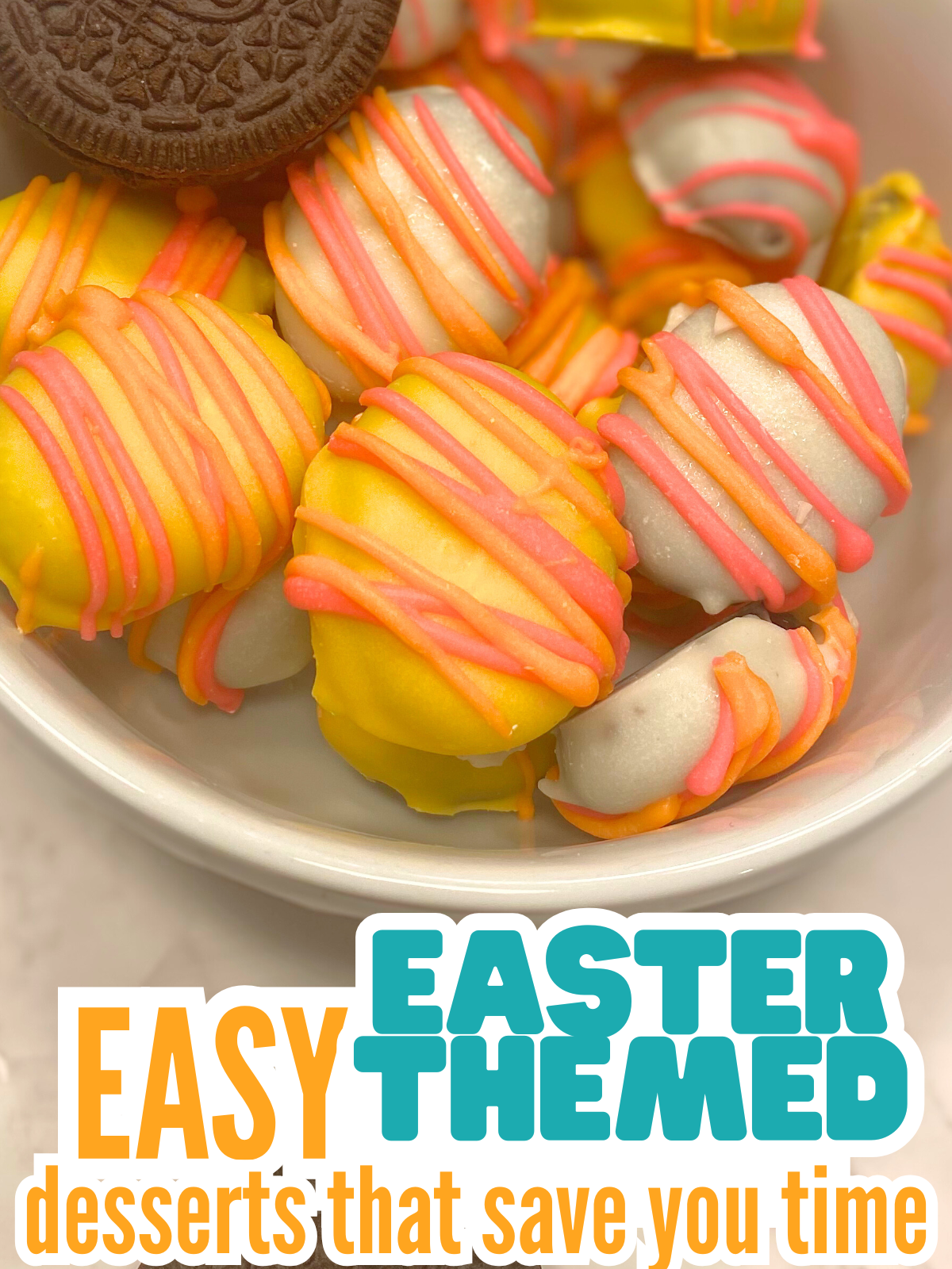 Easter egg oreo truffles