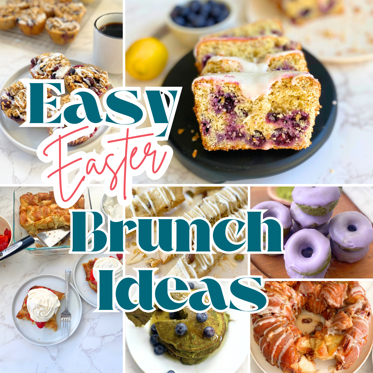 Easter brunch collage