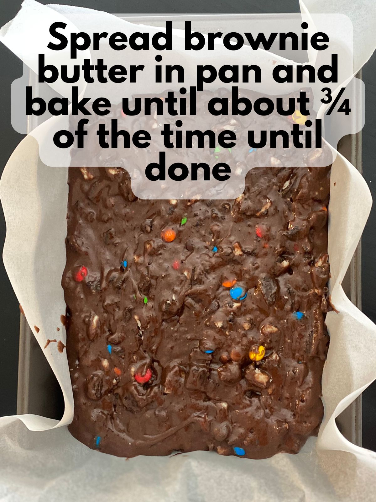 brownie batter in a pan