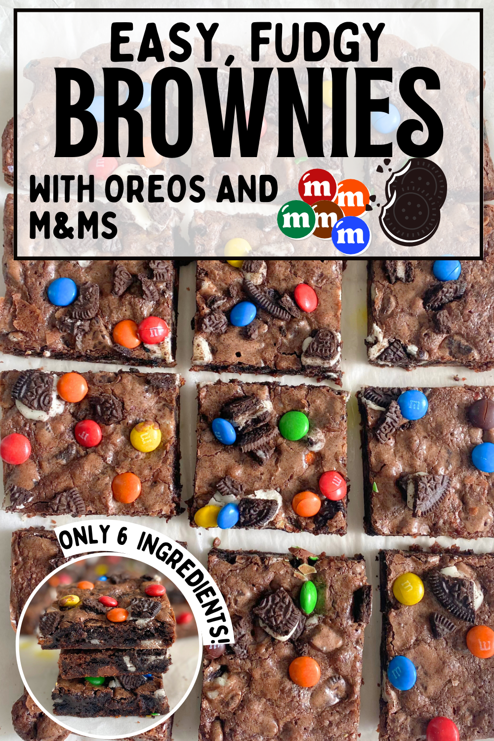 M&M Oreo brownies pin
