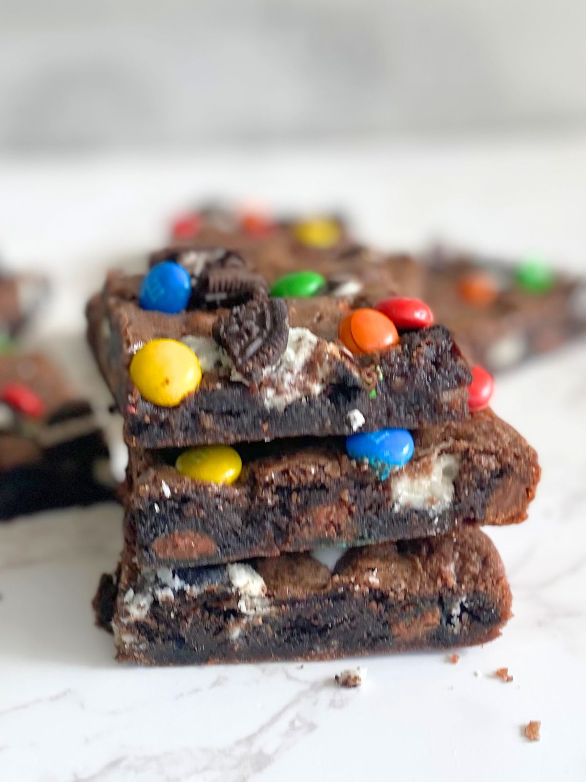 M&M Oreo brownies
