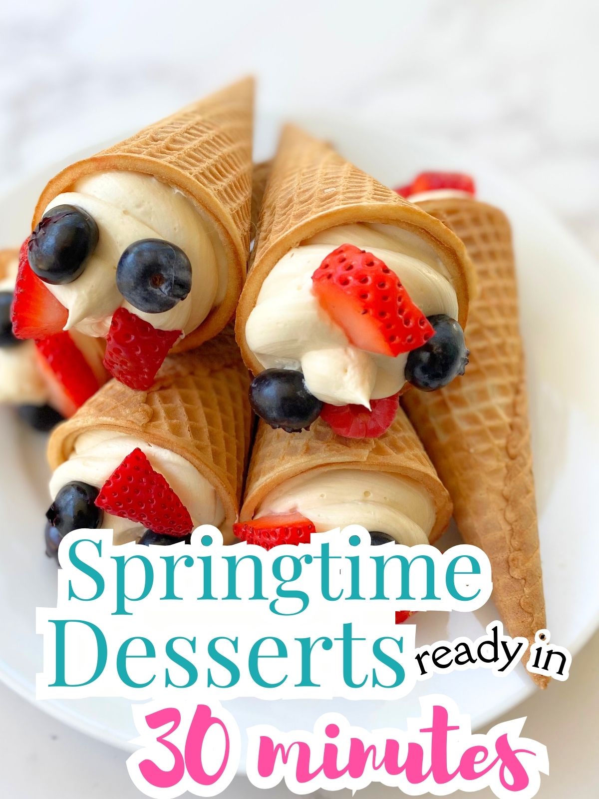 berry cheesecake cones