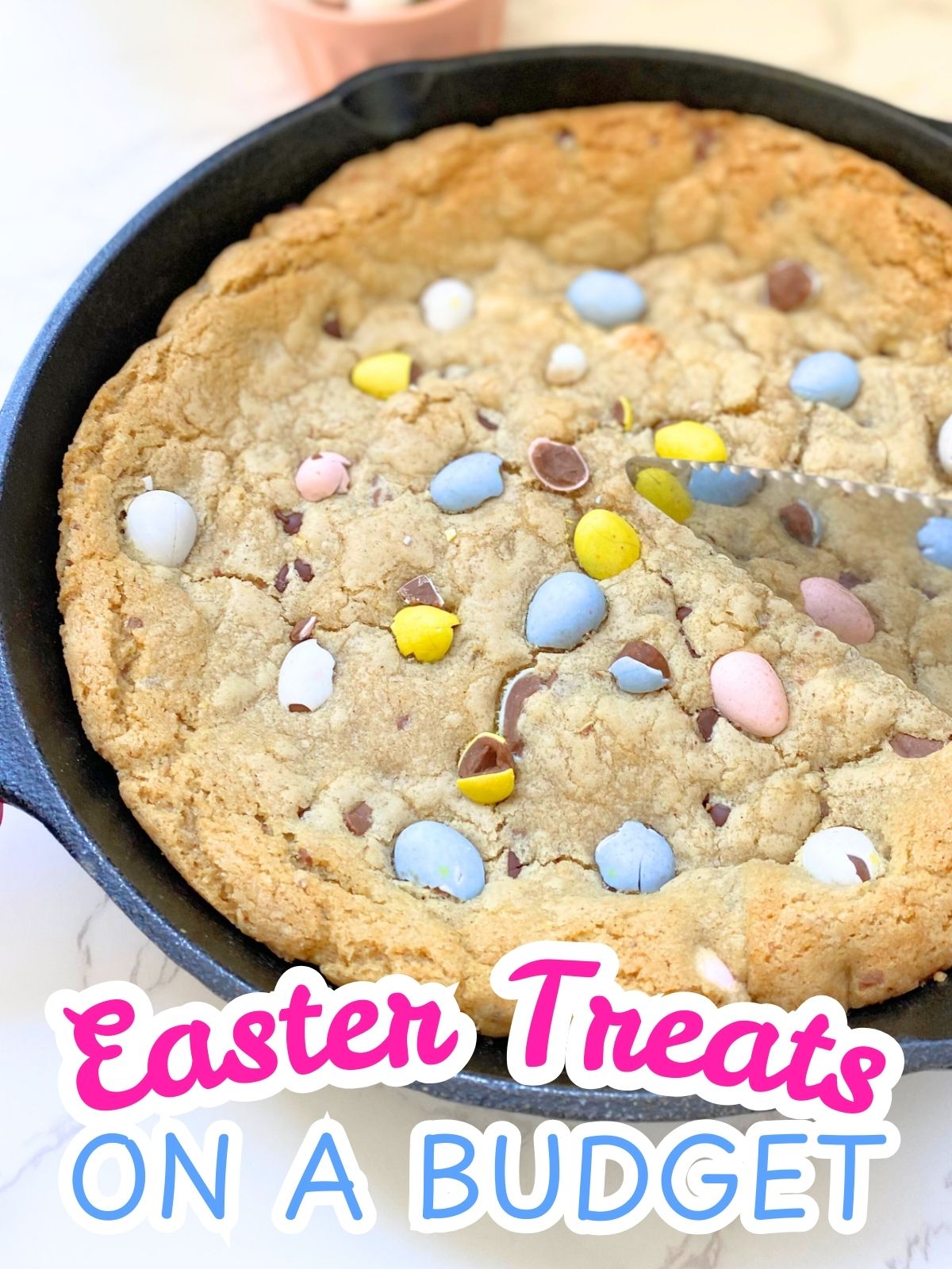 cadbury egg skillet cookie