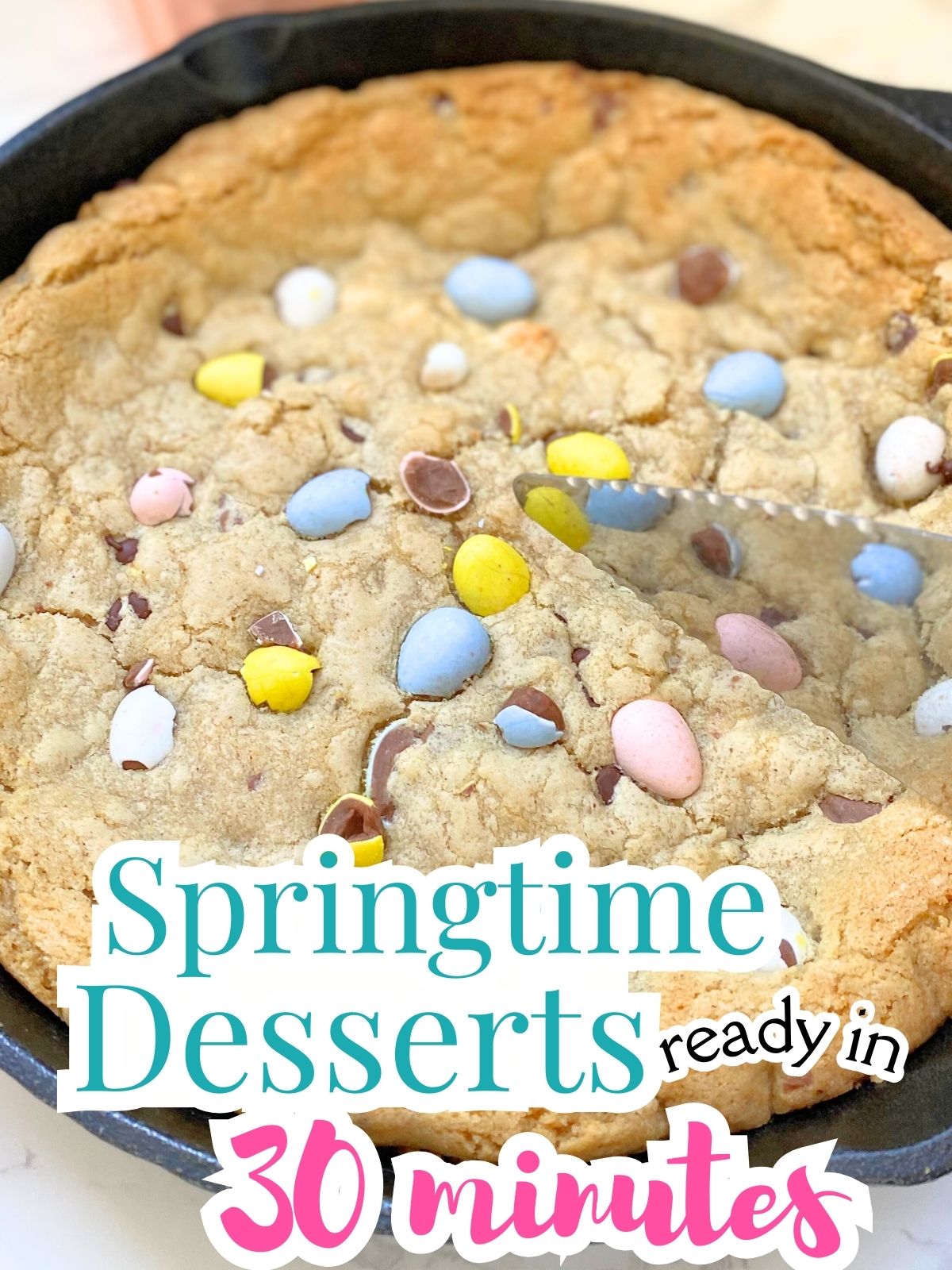 cadbury egg skillet cookie