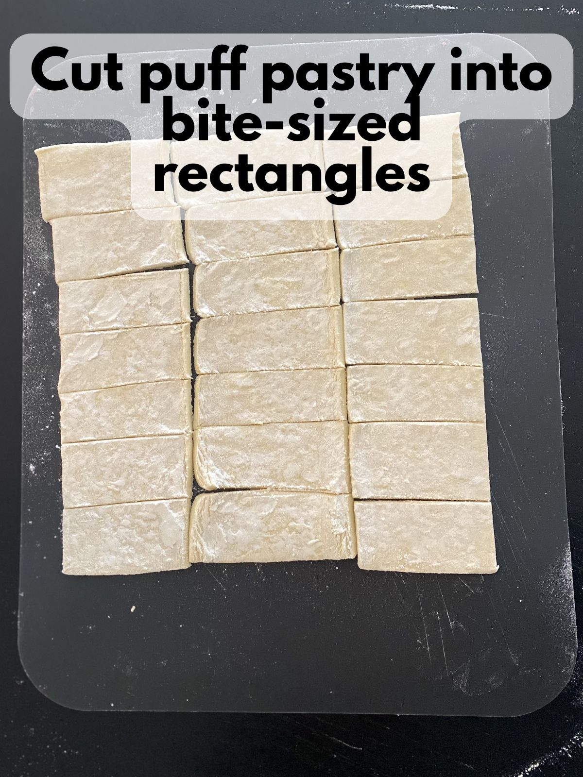 puff pastry cut into rectangles