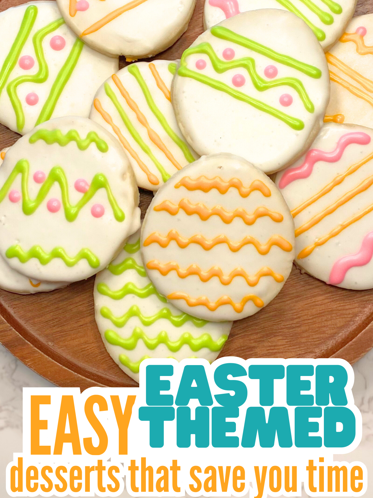 Easter egg cutout cookies