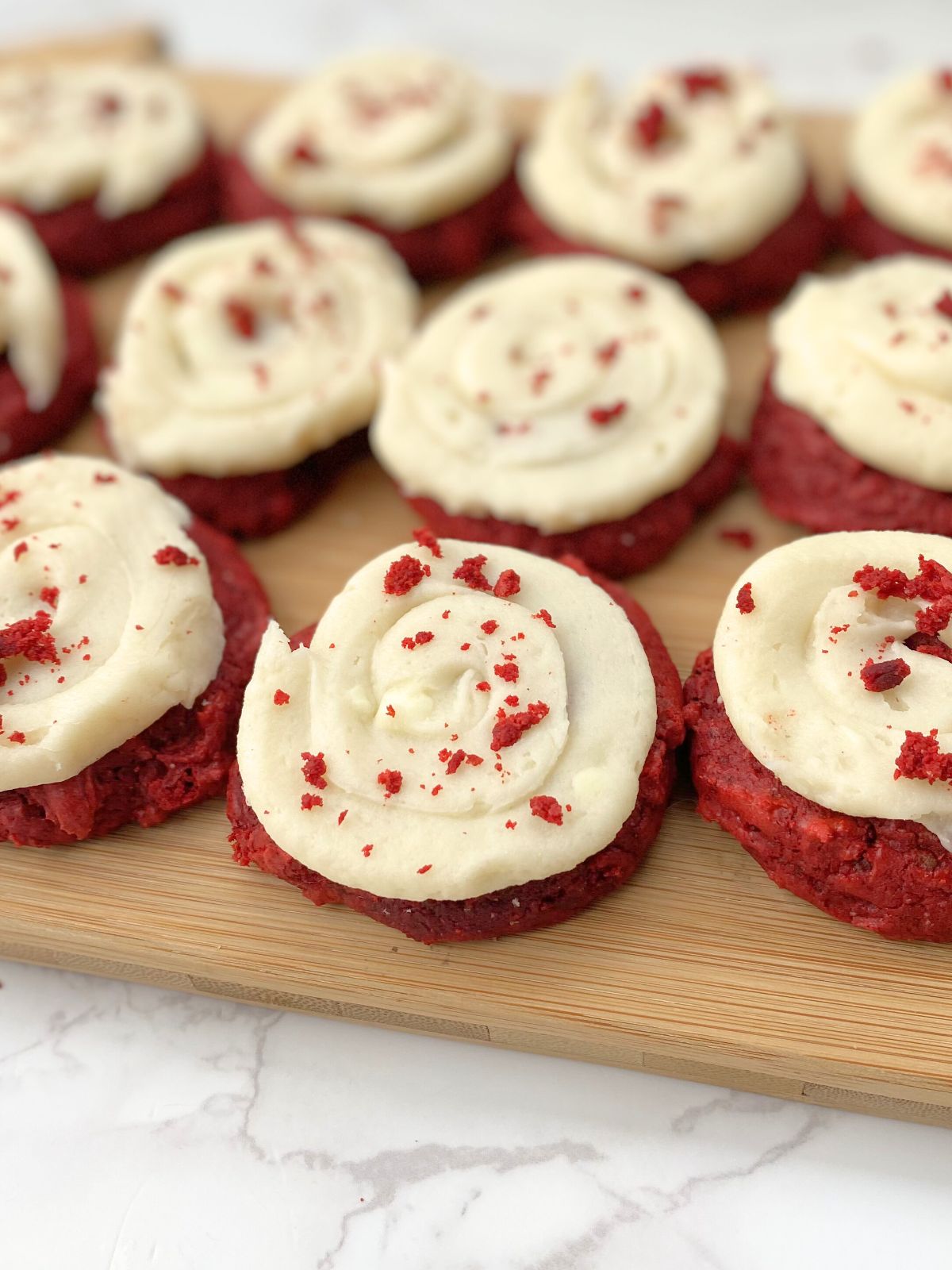 frosted red velvet cake mix cookies