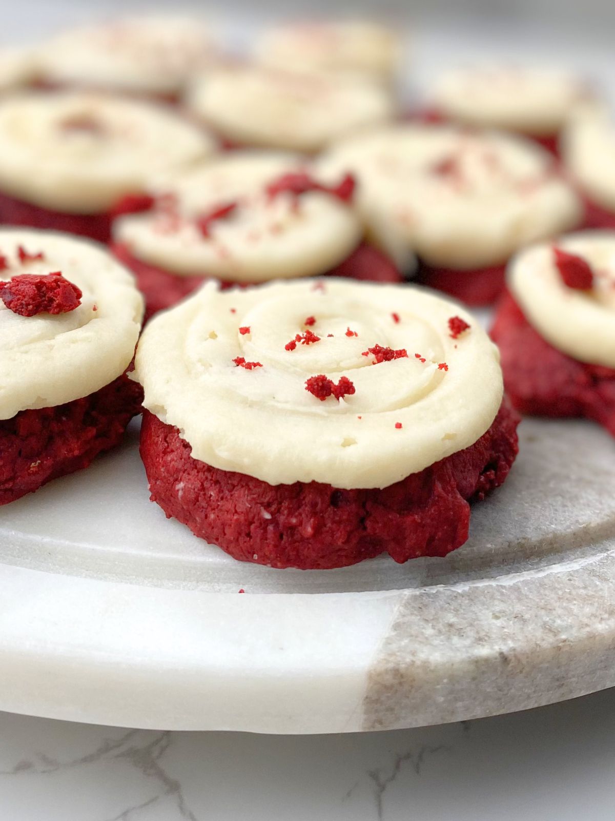 frosted red velvet cake mix cookies