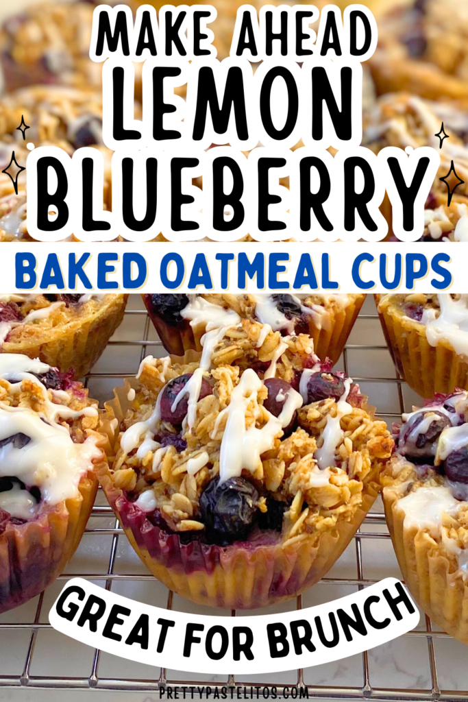 lemon blueberry baked oatmeal cups pin